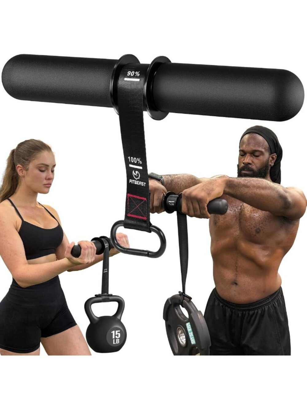 Forearm Strengthener & Wrist Roller - Grip Trainer for Muscle Building & Fitness